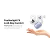 AGM Open Buds 1 – Open-Ear Ακουστικά Bluetooth 5.4 με ANC & LED Display, IPX4, Μωβ