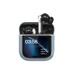 AKAI BTE-J600BL AENC Ασύρματα Ακουστικά Bluetooth 6.0 με ANC/ENC, 4 Μικρόφωνα & Θήκη με Οθόνη 2.01″ – έως 60h (Μπλε)