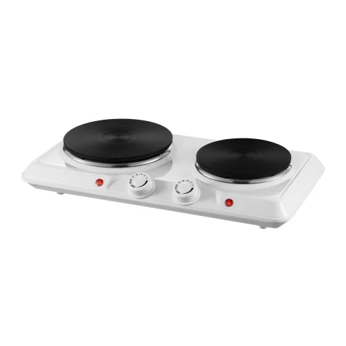 First Austria FA-5083-5-WI Διπλή ηλεκτρική εστία κουζίνας 2500W (Λευκό)
