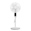Osio OSF-9010 Λευκός ανεμιστήρας δαπέδου 16”, 3 ταχυτήτων με οθόνη και τηλεχειριστήριο-50W
