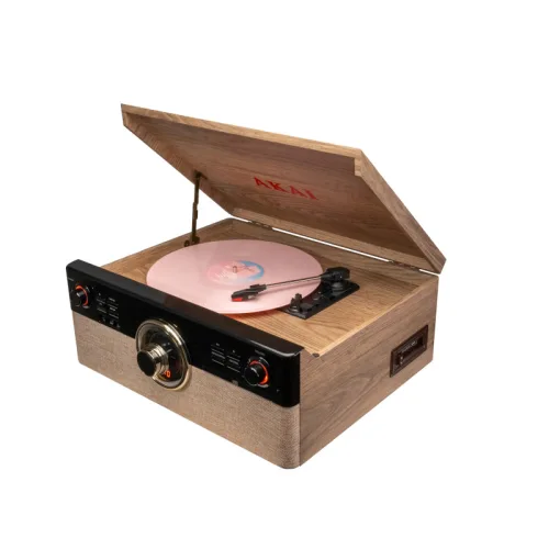 Αkai ATT-300CC Πικάπ με υποδοχή για CD και κασέτα, με Bluetooth, USB, FM, AUX, RCA και υποδοχή ακουστικών-2x9W RMS