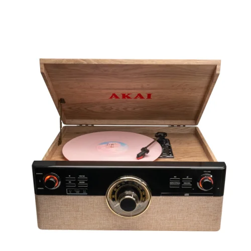 Αkai ATT-300CC Πικάπ με υποδοχή για CD και κασέτα, με Bluetooth, USB, FM, AUX, RCA και υποδοχή ακουστικών-2x9W RMS