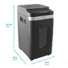 HP Pro Shredder Auto 400MC – 2823 Μαύρος καταστροφέας εγγράφων με συνδετήρες και καρτών Micro Cut P5 – 10 Manual/400 Auto x A4 – 53L