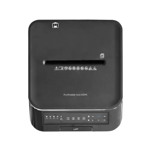 HP Pro Shredder Auto 400MC – 2823 Μαύρος καταστροφέας εγγράφων με συνδετήρες και καρτών Micro Cut P5 – 10 Manual/400 Auto x A4 – 53L
