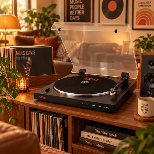 Akai TTA-100 Πλήρως Αυτόματο Στερεοφωνικό Πικάπ με Bluetooth (Μαύρο)