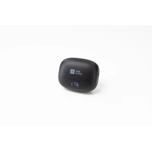 AGM Open Buds 1 – Open-Ear Ακουστικά Bluetooth 5.4 με ANC & LED Display, IPX4, Μαύρο
