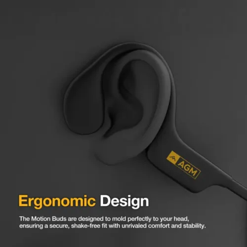 AGM Motion Buds 1 – Ασύρματα Ακουστικά Open Ear Bluetooth 5.2, IP68, USB Type-C, Μαύρο