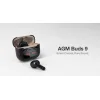 AGM Buds 9 – Ακουστικά Bluetooth 5.4 με ANC έως -25dB & Smart Θήκη με Οθόνη Αφής, IPX4, Μαύρο