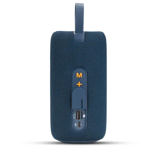 Osio OBT-8000BU Μπλε αδιάβροχο φορητό ηχείο LED με IPX4, Bluetooth, USB, κάρτα TF, FM και TWS-16W