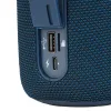 Osio OBT-8000BU Μπλε αδιάβροχο φορητό ηχείο LED με IPX4, Bluetooth, USB, κάρτα TF, FM και TWS-16W