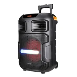 AKAI ABTS-X5 Fusion Φορητό Ηχείο Party με Τρόλεϊ 50W RMS, Bluetooth 5.0/TWS, USB/TF/AUX, FM, Ασύρματο Μικρόφωνο