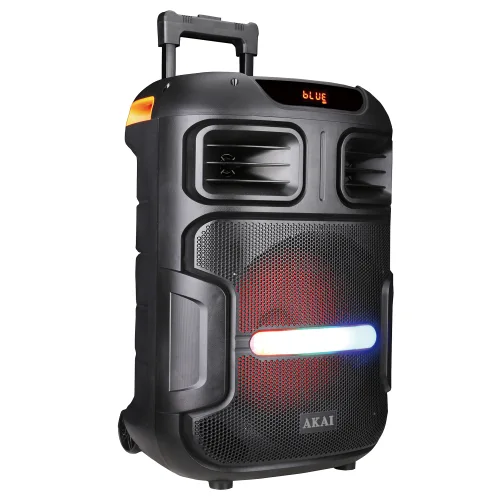 AKAI ABTS-X5 Fusion Φορητό Ηχείο Party με Τρόλεϊ 50W RMS, Bluetooth 5.0/TWS, USB/TF/AUX, FM, Ασύρματο Μικρόφωνο