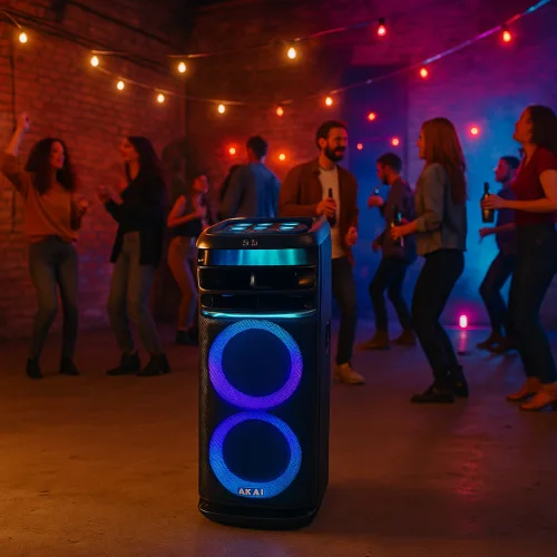 AKAI Party Speaker 1200 Φορητό Ηχείο Πάρτι 100W με Bluetooth 5.3, FM & TWS