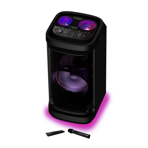 AKAI DJ-BY6L Φορητό Party Speaker με Μπαταρία & DiscoBall Lights, Bluetooth 5.0, 12″ Woofer, 150W RMS