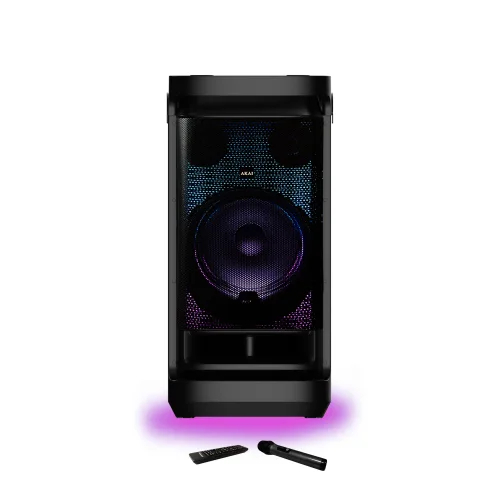 AKAI DJ-BY6L Φορητό Party Speaker με Μπαταρία & DiscoBall Lights, Bluetooth 5.0, 12″ Woofer, 150W RMS