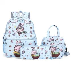 Σετ Σχολικής Τσάντας με Accessories Labubu | Γαλάζιο Σετ Σχολικής Τσάντας με Accessories Labubu | Γαλάζιο
