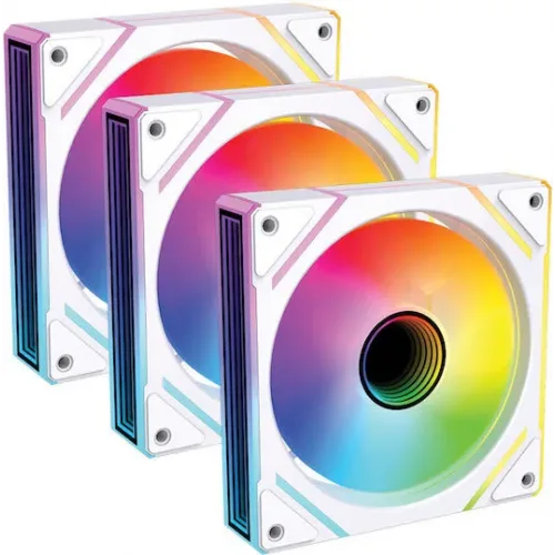 Monarch Gear Zephyrus Case Fan 120mm με RGB Φωτισμό και Σύνδεση 6-Pin 3τμχ Λευκό