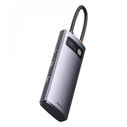 Baseus Multifunctional HUB Docking Station Metal Gleam Series 6 in 1 Type-C to HDMI+USB 3.0 Gray