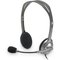 Logitech H110 On Ear Multimedia Ακουστικά με μικροφωνο και σύνδεση 3.5mm Jack σε Γκρι χρώμα