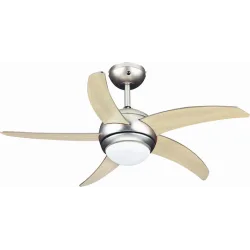 Ανεμιστήρας Οροφής PRCF-80283 Primo 44'' 110εκ. Με Τηλεχειριστήριο 1Φως 5Φτερά Οξιά
