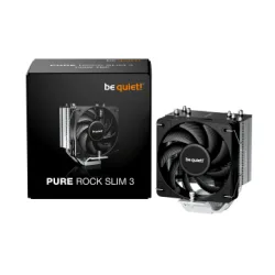 BEQUIET CPU AIR COOLER PURE ROCK SLIM 3 BK047, 130W TDP, INTEL SOCKET LGA 1851/1700, AMD AM4/AM5, 100MM PWM FAN, SILVER/BLACK, 3YW.