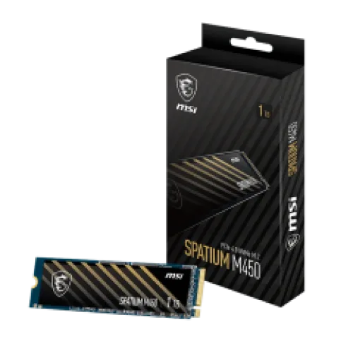 MSI SSD SPATIUM M450 M.2. NVME PCIE GEN 4.0 1TB V1, M.2 2280, NVMe PCI-E GEN4x4, READ 3600MB/s, WRITE 3000MB/s, 5YW.