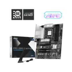 MSI MB PRO Z890-S WIFI6E, SOCKET INTEL LGA1851, CS INTEL Z890, 4 DIMM SOCKETS DDR5, DP/ HDMI, PCI-E GEN 5.0, 2.5G LAN, WIFI6E, ATX, 3YW.