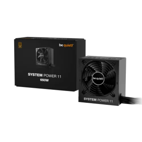 BEQUIET PSU SYSTEM POWER 11 650W BP011EU, BRONZE CERTIFIED, SILENCE-OPTIMIZED 12CM SILENT FAN, 5YW.