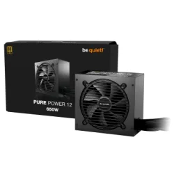 BEQUIET PSU PURE POWER 12 650W BP002EU, GOLD CERTIFIED, EXCEPTIONALLY SILENT 12CM FAN, 10YW.