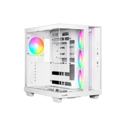 BEQUIET PC CHASSIS LIGHT BASE 500 LX WHITE BGW86, MIDI TOWER ATX, ARGB LIGHTING, W/O PSU, Side: 3x Light Wings LX Reverse 120mm PWM White, Rear: 1x Light Wings LX 120mm PWM White, 3YW.