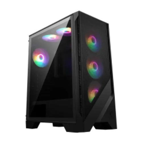 MSI PC CHASSIS MAG FORGE 120A AIRFLOW BLACK, MIDI TOWER ATX, RGB LIGHTING, W/O PSU, Front: 3x 120mm AUTO-RGB Fan, Top: 2x 120 mm Auto-RGB Fan, Rear: 1x 120mm AUTO-RGB Fan, 2YW.