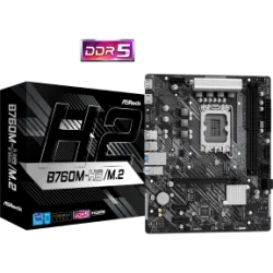 ASROCK MB B760M-H2/M.2, SOCKET INTEL LGA1700 14th/13th/12th GEN INTEL CPU, CS INTEL B760, 2 DIMM SOCKETS DDR5, 2 HDMI, PCI-E GEN 4.0, 2.5G LAN, MICRO-ATX, 3YW