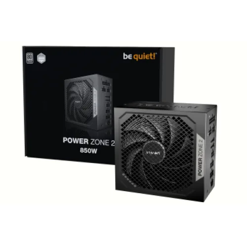 BEQUIET PSU POWER ZONE 2 850W BP007EU, PLATINUM CERTIFIED, MODULAR CABLES, PURE WINGS 3 14CM SILENT FAN, 10YW.