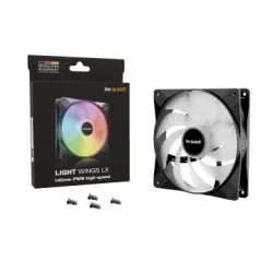 BEQUIET FAN LIGHT WINGS LX 140MM PWM HIGH SPEED BL129, ARGB, 1800RPM, 75.3CFM/127.9M3/H, 30.5dB, Lifespan 60000h, BLACK, 3YW.