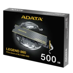ADATA SSD M.2 NVMe PCI-E GEN4 500GB LEGEND 860 SLEG-860-500GCS, M.2 2280, NVMe PCI-E GEN4x4, READ 5000MB/s, WRITE 3500MB/s, 5YW.