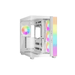 BEQUIET PC CHASSIS LIGHT BASE 600 LX WHITE BGW68, MIDI TOWER ATX, ARGB LIGHTING, W/O PSU,Side: 3x Light Wings LX Reversed 120mm PWM White, Rear: 1x Light Wings LX 120mm PWM White, 3YW.