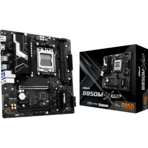 ASROCK MB B850M-X R2.0, SOCKET AMD AM5, CS AMD B850, 2 DIMM SOCKETS DDR5, HDMI/ DP, PCI-E GEN 4.0, GIGABIT LAN, MICRO-ATX, 3YW.