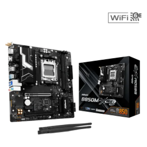 ASROCK MB B850M-X WIFI R2.0, SOCKET AMD AM5, CS AMD B850, 2 DIMM SOCKETS DDR5, HDMI/DP, PCI-E GEN 5.0, 2.5G LAN, WIFI6E, MICRO-ATX, 3YW.
