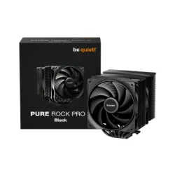BEQUIET CPU AIR COOLER PURE ROCK PRO 3 BLACK BK042, 250W TDP, INTEL SOCKET LGA 1851/1700/1200/1150/1151/1155, AMD AM4/AM5, DUAL PWM 120MM FAN, 3YW.