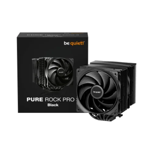 BEQUIET CPU AIR COOLER PURE ROCK PRO 3 BLACK BK042, 250W TDP, INTEL SOCKET LGA 1851/1700/1200/1150/1151/1155, AMD AM4/AM5, DUAL PWM 120MM FAN, 3YW.
