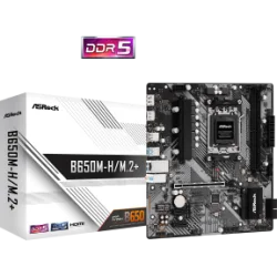 ASROCK MB B650M-H/M.2+, SOCKET AMD AM5, CS AMD B650, 2 DIMM SOCKETS DDR5, HDMI/DP, PCI-E GEN 5.0, GIGABIT LAN, MICRO-ATX, 3YW