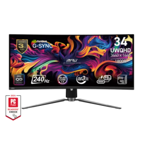 MSI MONITOR GAMING MPG 341CQPX QD-OLED, CURVED QD-OLED UWQHD, 34