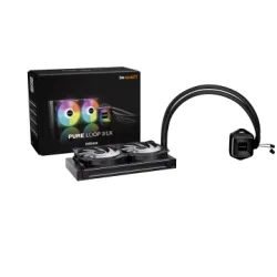 BEQUIET CPU HYDRO COOLER PURE LOOP 3 LX 240MM BW030EU, INTEL SOCKET LGA 1851/1700/1200/1150/1151/1155, AMD AM4/AM5, SQUARE ARGB ILLUMINATING COOLING BLOCK, 2x120MM FAN LIGHT WINGS LX PWM HIGH-SPEED, BLACK, 3YW.