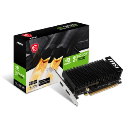 MSI VGA PCI-E NVIDIA GF GT 1030 4GD4 LP OC, 4GB/64BIT, DDR4, HDMI/DP, 2 SLOT HEATSINK, 3YW.