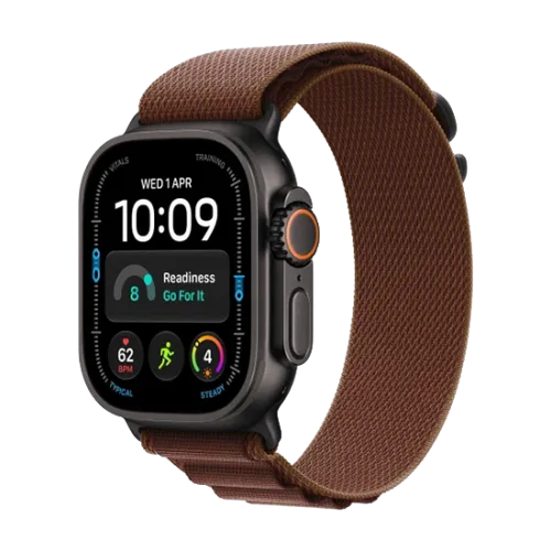 Watch Apple Watch Ultra 4 (2026) 5G 49mm  Black Titanium Case with Burgundy Alpine Loop M - Black