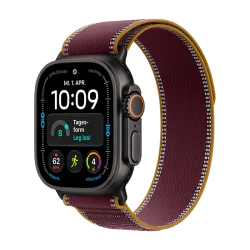 Watch Apple Watch Ultra 4 (2026) 5G 49mm Black Titanium Case with Trail Loop Burgundy - Titanium Black