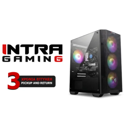 INTRA PC GAMING 14th GEN FREE, INTEL CORE i5 14400F, 16GB DDR4 3200MHz, NVIDIA VGA RTX 3050 6GB, 480GB SSD NVME, LAN GB, MINI TOWER, 600W PSU, NO_OS, 3YW.