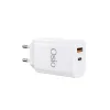 Osio OTU-5965W Ταχυφορτιστής Ρεύματος GaN 65W PD με USB-A & USB-C (Λευκός)